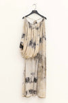 MUTEDANCE Irregular Silk Dress MD22SS21 Floral Dyed Grey PM25